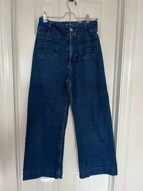 Anthropologie Maeve The Colette Wide-Leg Cropped Jeans